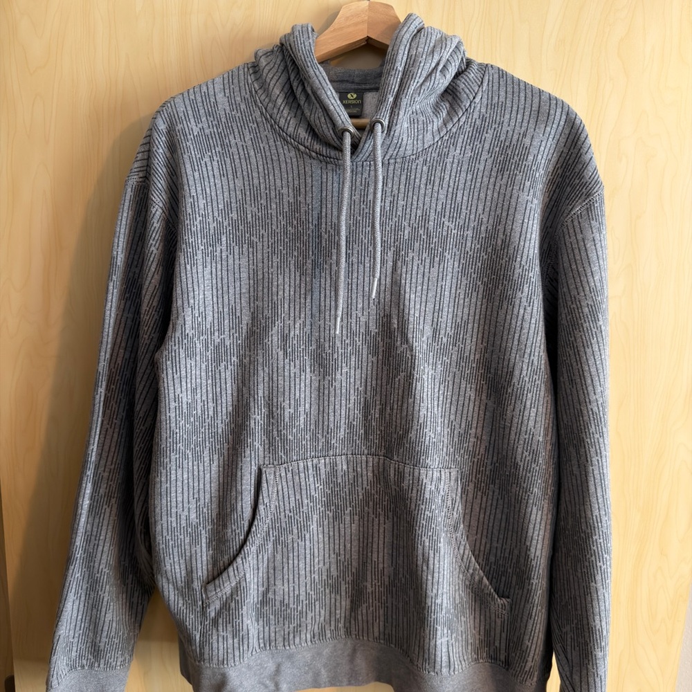 Xersion Grey and Black Striped Men's Sweater